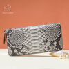 Oral Python Leather Clutch Women's Multi-Slot Long Wallet Valentine's Day Genuine Leather Zipper Fashion High-end Handbag