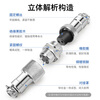 Huijun GX12 aviation socket docking fixed wire connector welding opening 12mm GX12 fixed-2 core