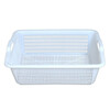 Jinshiluo K6032 drain basket plastic basket turnover box vegetable basket storage sorting basket white 360*285*110mm
