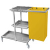 Kaimujie stainless steel cleaning cart cleaning trolley hotel room multi-functional linen cart property cleaning special KC-01 double hook royal blue bag