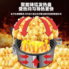 Fangchu fully automatic popcorn machine for stalls, household, commercial, Internet celebrity mobile snacks, small fruit popcorn machine, old-fashioned electric hot popcorn machine, popcorn machine, American spherical, upgraded and enlarged version, red flat top + spherical raw materials 60 packs