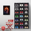 GOTO shoe box AJ shoe storage box shoe cabinet Gaobang transparent display wall magnetic anti-oxidation and moisture-proof acrylic shoe box B style black six-pack
