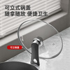 Cui Dahuang 32cm 304 stainless steel rimmed frying pan hot pot steamer with stand-up visible glass lid handle and explosion-proof
