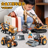 Kawei (KIV) engineering vehicle toy set children's toy car boy alloy crane mixer truck excavator Children's Day gift alloy-engineering seven-piece set-gift box style
