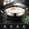ASD (ASD) hot pot 304 stainless steel hot pot household kitchen soup pot shabu-shabu one pot multi-purpose gas open flame induction cooker universal clear soup hot pot 28cm