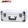 BORY lockable aluminum alloy tool box sample storage instrument box portable safe aluminum alloy box all aluminum surface aluminum box key lock 460*360*190MM plus universal grid cotton