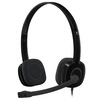 Logitech H151 Stereo Headset with Microphone Noise Canceling Microphone for Laptops (Not Supported for Desktops) Office Headset Black Single Pack