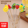 Stainless Steel Stirring Stick Creative Silicone Fruit Coffee Stirring Spoon Cocktail Bar Stirring Stick Fruit Stirring Stick 1 Random Style