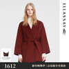 ELLASSAY autumn and winter new style sheep wool elegant temperament lace-up waist suit collar woolen coat for women EWB354D00500