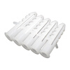 How high (ineless) round plastic expansion tube, plastic expansion plug, white rubber plug, nylon expansion plug M 6\/8\/10\/12mm 6mm, about 1000 pieces per bag