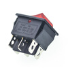 TaoTimeClub KCD4 red with light 3-speed 6-pin 3-speed 6-pin 16A power supply rocker boat switch double pole double throw