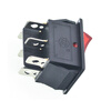 TaoTimeClub KCD4 red with light 3-speed 6-pin 3-speed 6-pin 16A power supply rocker boat switch double pole double throw