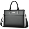 Kangaroo men's bag briefcase men's handbag laptop bag business casual shoulder crossbody men's leather bag file bag black 14 inches