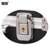 Chiming mini small household document storage box multi-functional hardware tool box aluminum alloy suitcase instrument equipment box prop box 33x24x10cm black key lock empty box