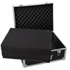 BORY Trolley Tool Box Aluminum Alloy Tool Box Large Photography Box Camera Case Trolley Instrument Display Box Matt Black Aluminum Box with Trolley 48*36*22CM