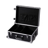 BORY Trolley Tool Box Aluminum Alloy Tool Box Large Photography Box Camera Case Trolley Instrument Display Box Matt Black Aluminum Box with Trolley 48*36*22CM