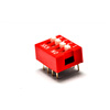 TaoTimeClub 4P DIP Switch Flat DIP Switch 4 Position DIP Switch Pitch 2.54MM Red