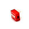 TaoTimeClub 4P DIP Switch Flat DIP Switch 4 Position DIP Switch Pitch 2.54MM Red