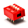 TaoTimeClub 4P DIP Switch Flat DIP Switch 4 Position DIP Switch Pitch 2.54MM Red