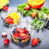 Ocean Thailand imported glass salad bowl, fruit plate, instant noodles, transparent soup bowl, home dessert tableware three-piece set