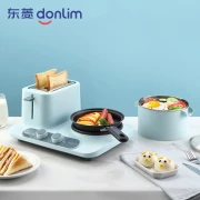 Dongling Donlim macchina per la cottura della colazione uovo a vapore per la casa sandwich multifunzionale riscaldamento alla griglia toast tostapane nuovo blu fresco