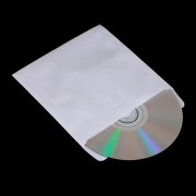 Guten Morgen CH Disc-Beutel Papier Disc-Hülle CD DVD Disc-Aufbewahrung Schutzhülle Tasche PP transparente Folie weiß 100 Stk./Pack