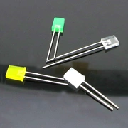 千水星方形led 彩色led灯珠发光二极管diy电子制作配件红黄蓝绿白模型车灯1包 红光10只