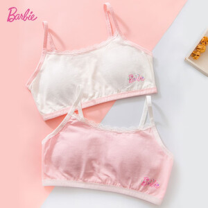 Barbie girls underwear development period 9-10-12 years old primary and secondary  school students small vest girls bra puberty 13-15 middle school junior  high school girls bra camisole bra 2-pack 75A