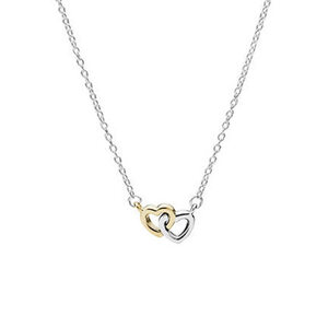 Two Tone Heart Necklace 590517-45