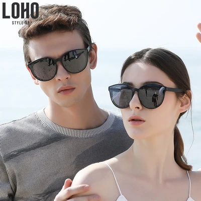 Lohoサングラスレディース偏光ブラックウルトラサングラス韓国語版トラベルオールマッチドライビンググラスlhb601ブラック