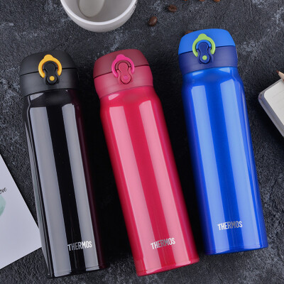 Thermos Vacuum Flask Stainless Steel Portable Couple Water Bottle Jnl 603 Crb Cranberry Red 600ml