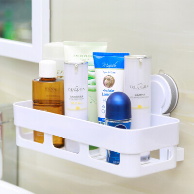 Plastic Toilet Suction Wall Storage Suction Cup Bathroom Shelf