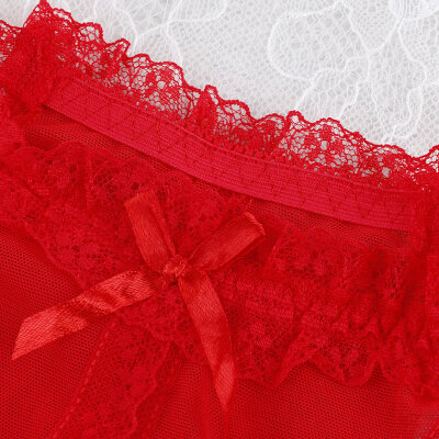 2 pack imperial red knickers with lace - Sexy Transparency