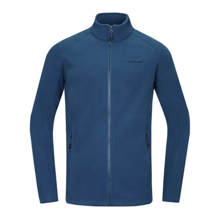 Pathfinder TOREAD fleece jacket male and female couple models autumn and winter outdoor warm jacket fleece underwear charge jacket liner fleece jacket iron blue gray male L
