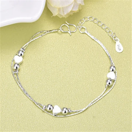 [Qixi] All-match bracelet for female students, Korean version, simple girlfriends, a pair of bracelets and anklets, Yilianfei, small bell bracelet + anklet random + a bracelet