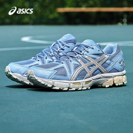 ASICS men's cross-country breathable running shoes grip sports shoes mesh wear-resistant running shoes GEL-KAHANA 8 1011B109 gray blue/brown 40.5