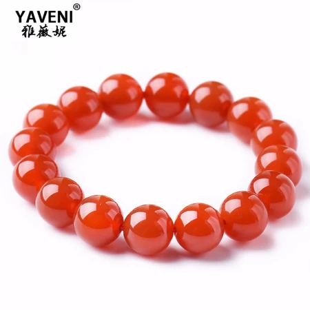 Yavini natural agate bracelet women's red agate bracelet black beaded men's bead transfer beads multi-circle crystal red agate bracelet 6mm
