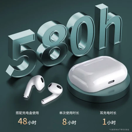 Viken [Huaqiangbei 5th generation top version] is suitable for Apple Bluetooth headset binaural wireless Air3 noise reduction iphone14/13/12/11 in-ear Bluetooth 5.3 wireless charging flagship full-featured 5th generation 1:1 [March noise reduction version] second connection+ Rename positioning + in-ear detection, etc.