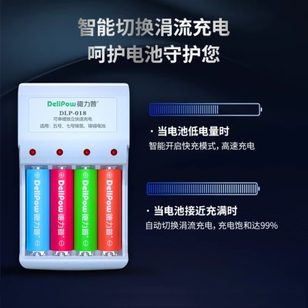 Delipow Rechargeable Battery No. 5/No. 7 Battery with 12 Cells Charger Set Charger + 12 Batteries [5 No. 7 No. 6 Each]