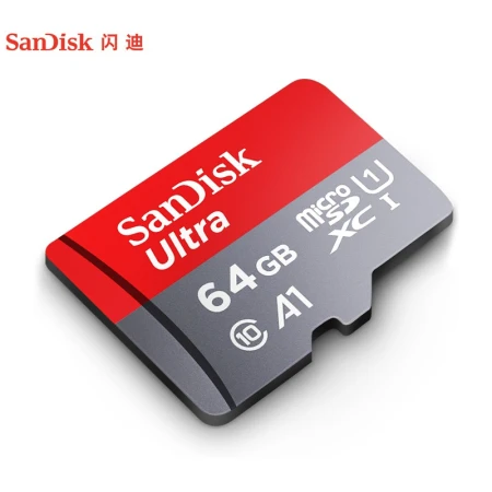 SanDisk 64GB TFMicroSD memory card U1 C10 A1 Extreme high-speed mobile version memory card reading speed 120MB/s APP runs more smoothly