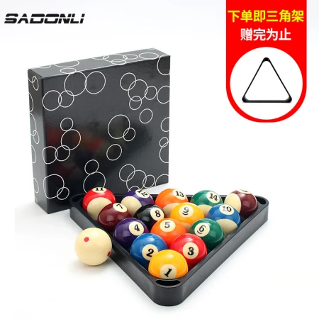 New power billiard black 8 billiards American style large ball triple A quality 16 color crystal billiards billiard accessories 57.2mm billiards XD-9502