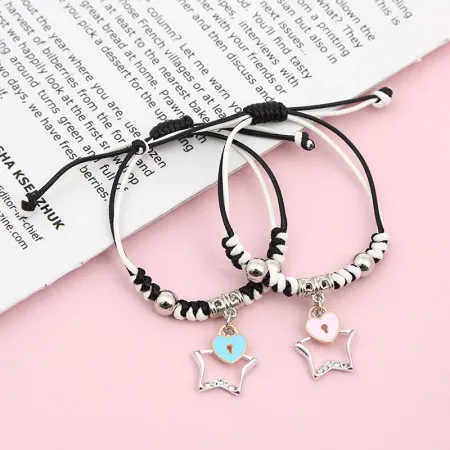 Mrs. Ying Mrs win bracelet female students Korean version of girlfriends two cute bracelets a pair of simple small fresh bracelet gift female variety stars a pair [simple packaging]