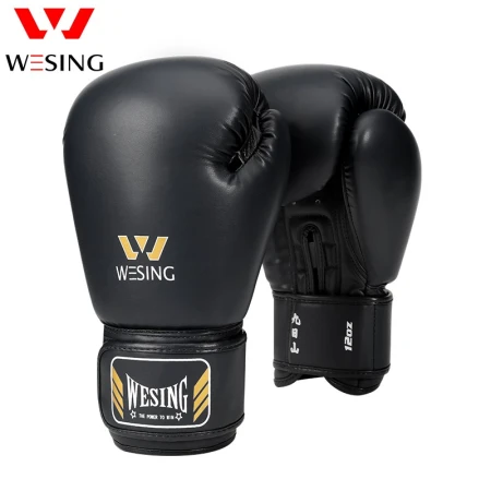 Jiurishan Boxing Gloves Boxing Gloves Adult Men's and Women's Sanda Boxing Gloves Martial Arts Combat Training Competition Playing Sandbag Sandbag Sticky Boxing Gloves Fitness Equipment Black 12oz Sticky Buckle A Pair of 2 Packs