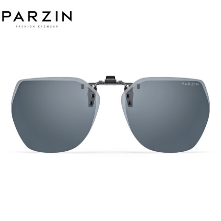 Parsons PARZIN myopia polarized sunglasses clip flip-up polygon unisex convenient and comfortable driving trend sunglasses clip 12103 black and gray