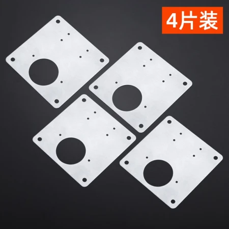 Yigong Cabinet Door Hinge Repair Board Wardrobe Cabinet Hinge Repair Fixing Plate Stainless Steel Folding Reinforcement Installation Sheet Cabinet Side Panel Damage Repair Board Square Hinge Repair Board [4 Pieces, With Screws]