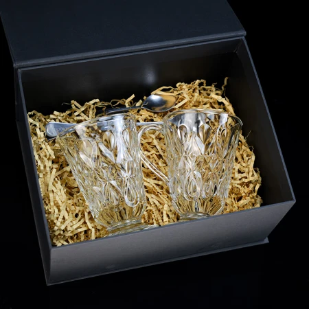 LA ROCHERE France LAROCHERE selected limited retro Lyon goblet gift box 2 pieces glass mug set Lyon transparent goblet pair cup gift box