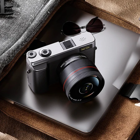 Caizu CAIZU student entry-level micro-single camera can beautify the face and take high-definition selfies 48 million pixel retro digital camera travel can record VLOG camera silver standard configuration [flip selfie screen + enjoy 8 important gifts] 64G memory card