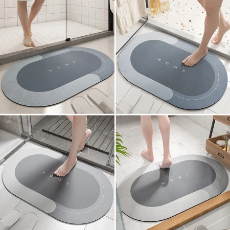 Dajiang bathroom floor mat bathroom toilet foot mat door diatom mud absorbent mat toilet non-slip mat
