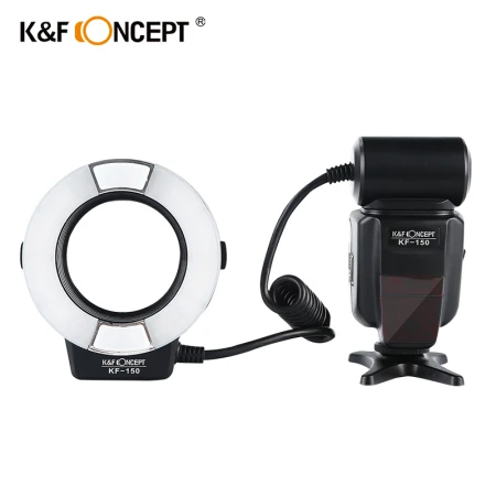 K/F Concept drow ring flash TTL shooting mouth ring macro photography fill light handle camera ring flash trigger Nikon model