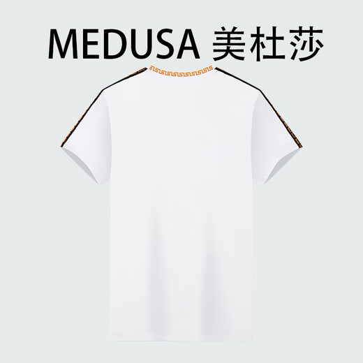 美杜莎短袖T恤男男装夏季新款男士短袖刺绣潮流时尚休闲体恤9909 黑色 薄款 L